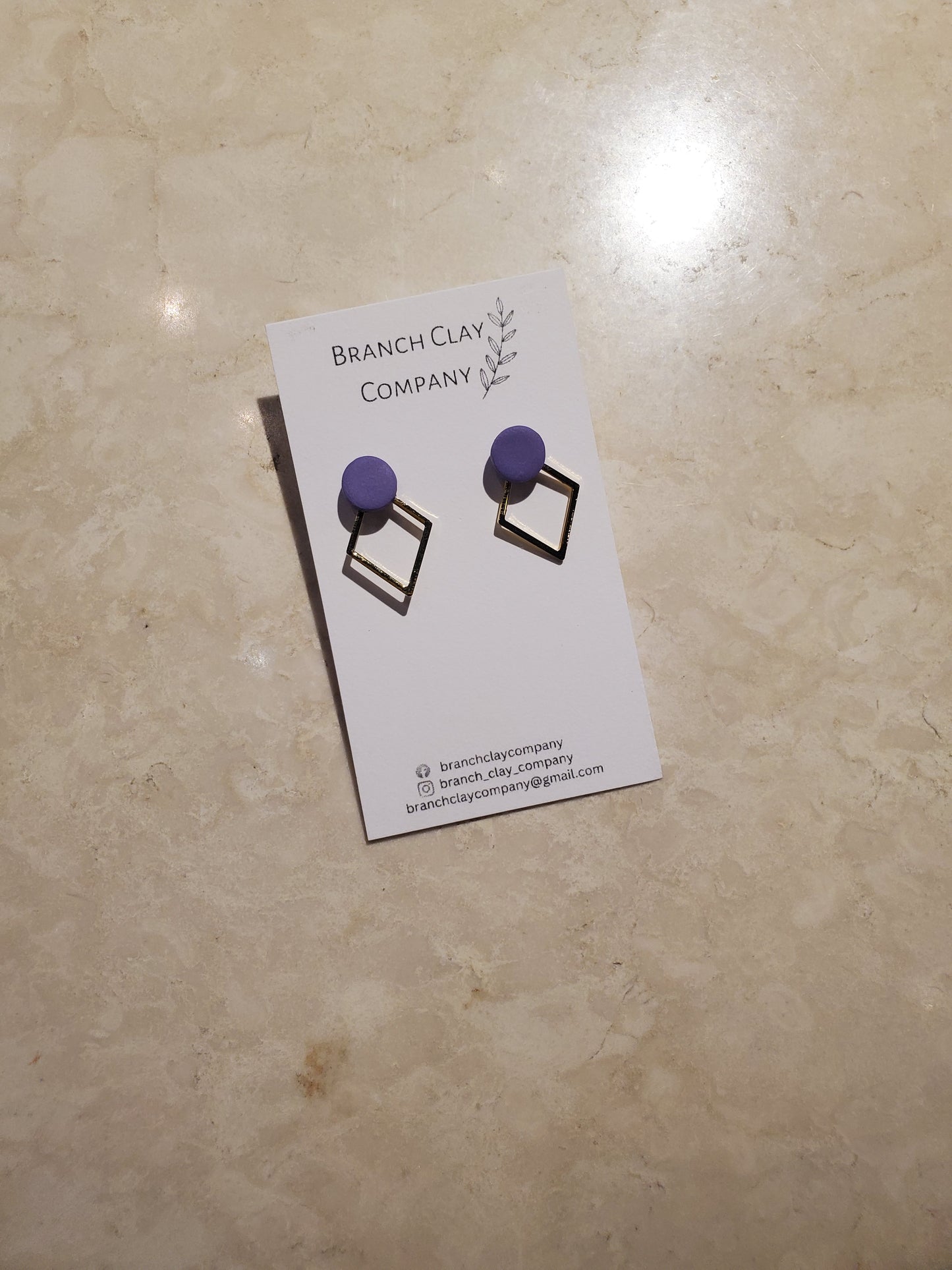Branch Clay Diamond Earrings
