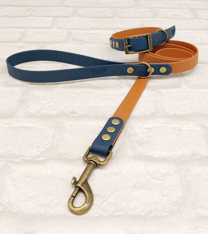 Waterproof Dog Lead - Light Brown / Kerosene